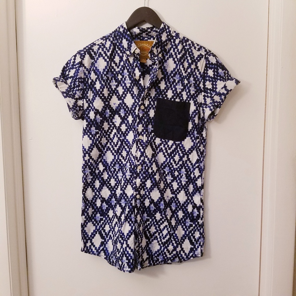Printed Button Down Short Sleeve